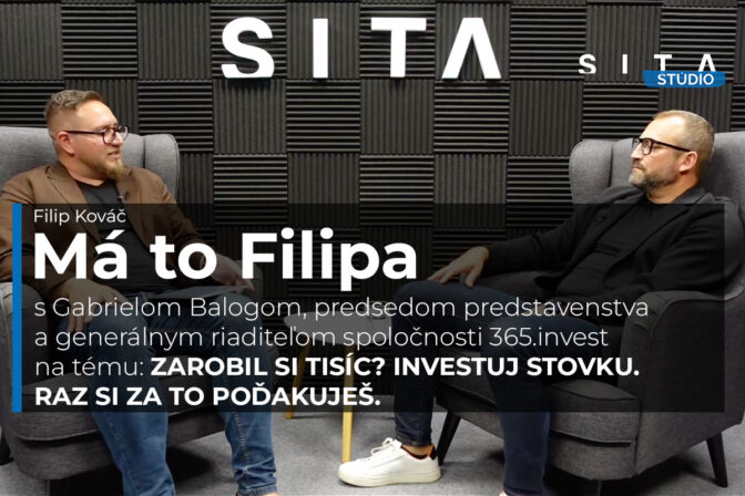 Gabriel Balog (365.invest) počas rozhovoru pre agentúru SITA v podcaste Má to Filipa.