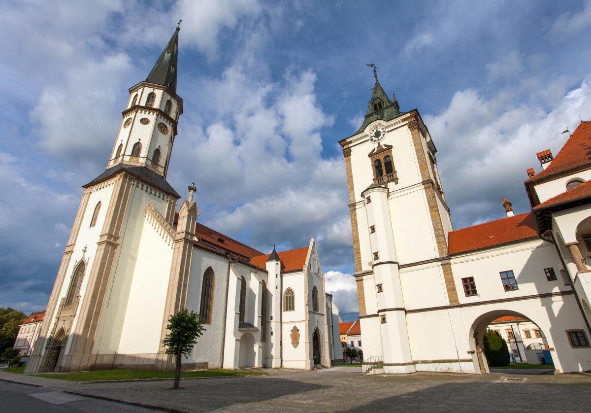 Town Hall and Basilica church in Levoca Slovakia Europe