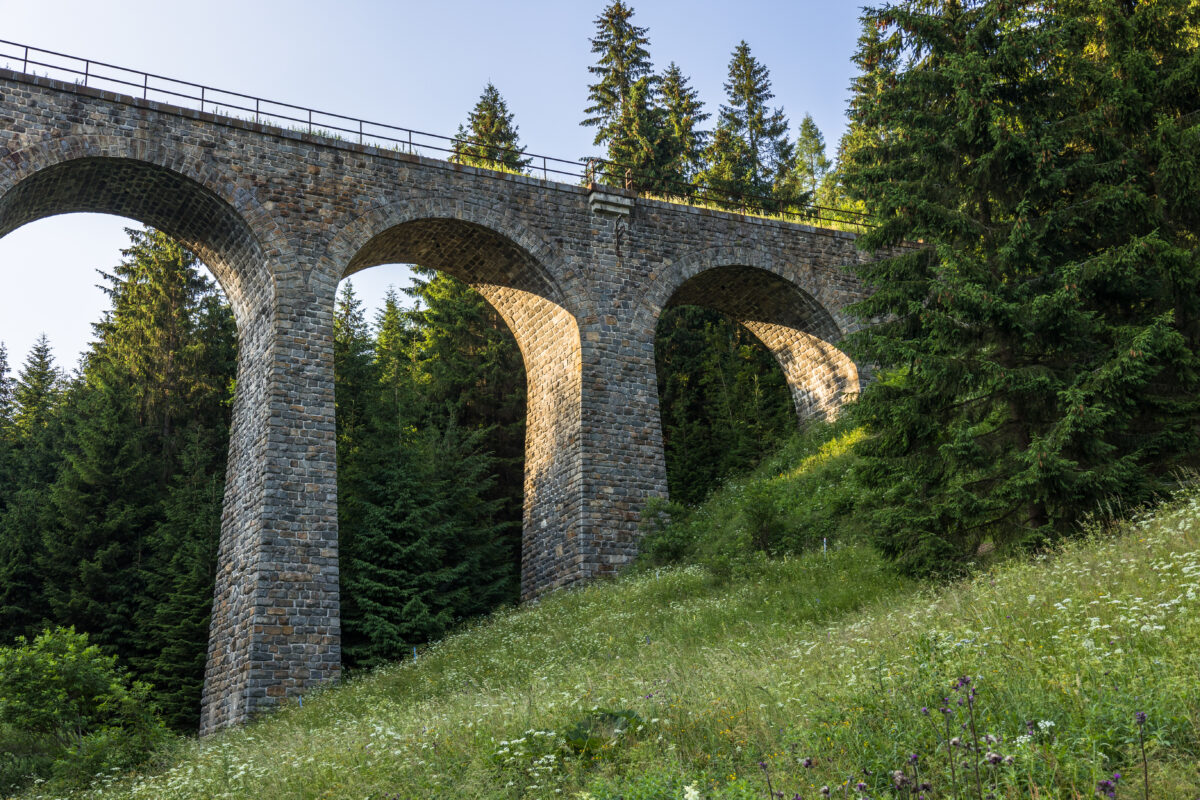 Chmaro viaduct in summer, Telgárt, Slovakia