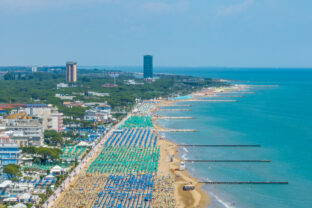 Jesolo beach in summer (Italy)