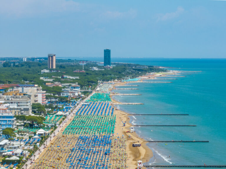 Jesolo beach in summer (Italy)