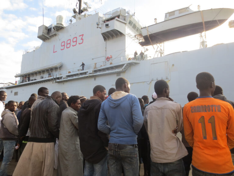 Mare Nostrum Operation: Italian Navy rescues African refugees in Sicily