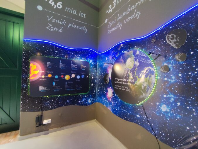 V oranžérii, ktorá kedysi slúžila ako skleník, dnes nájdete hravé expozície Voda a Les, ktoré zábavnou formou vysvetľujú kolobeh vody či fungovanie lesa.