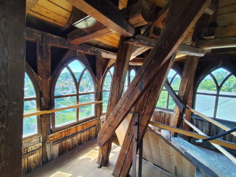 Výhľad zo zámockej veže.