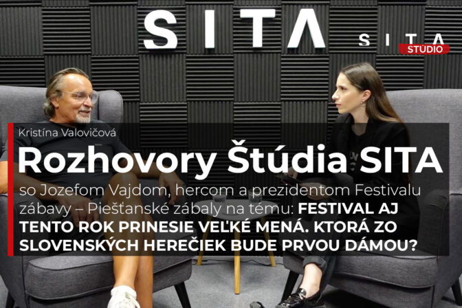 Jozef Vajda počas rozhovoru s Kristínou Valovičovou v Štúdiu SITA