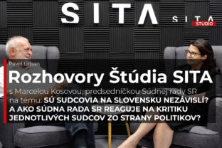 Predsedníčka Súdnej rady SR Marcela Kossová počas rozhovoru pre agentúru SITA.