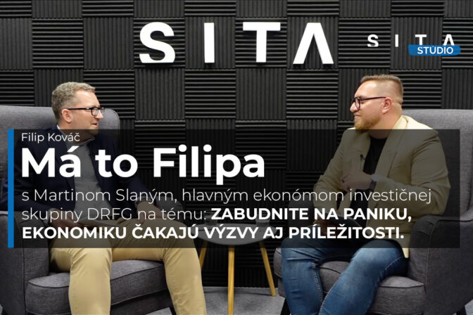 Martin Slaný počas rozhovoru pre agentúru SITA v podcaste Má to Filipa.