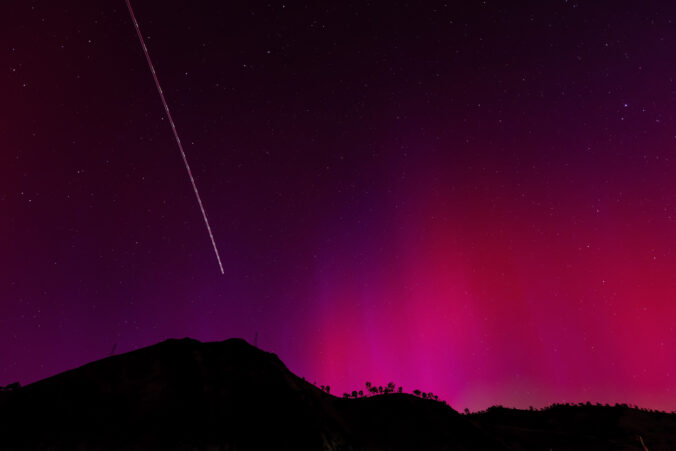 hory krajina aurora borealis polárna žiara