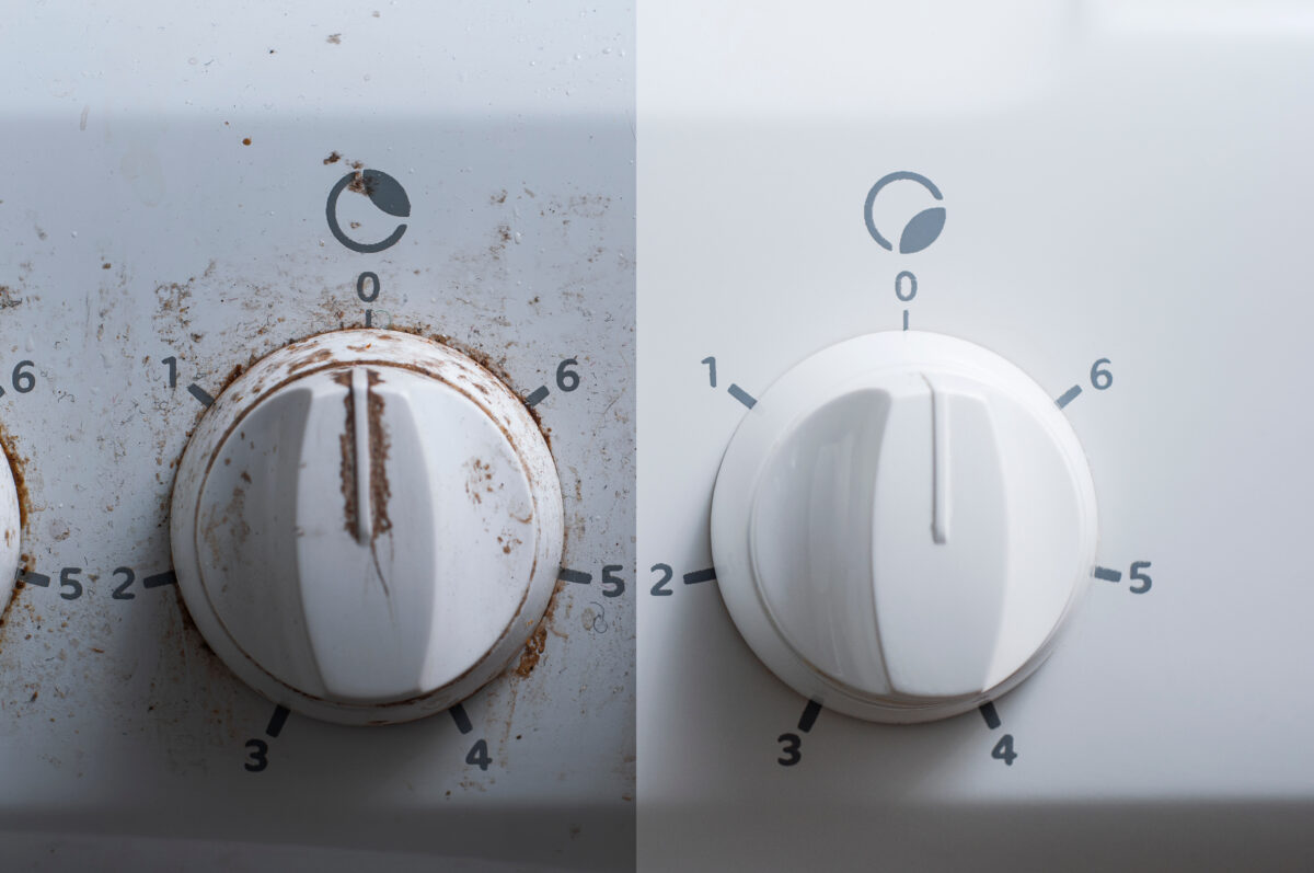 mastné gombíky sporáku