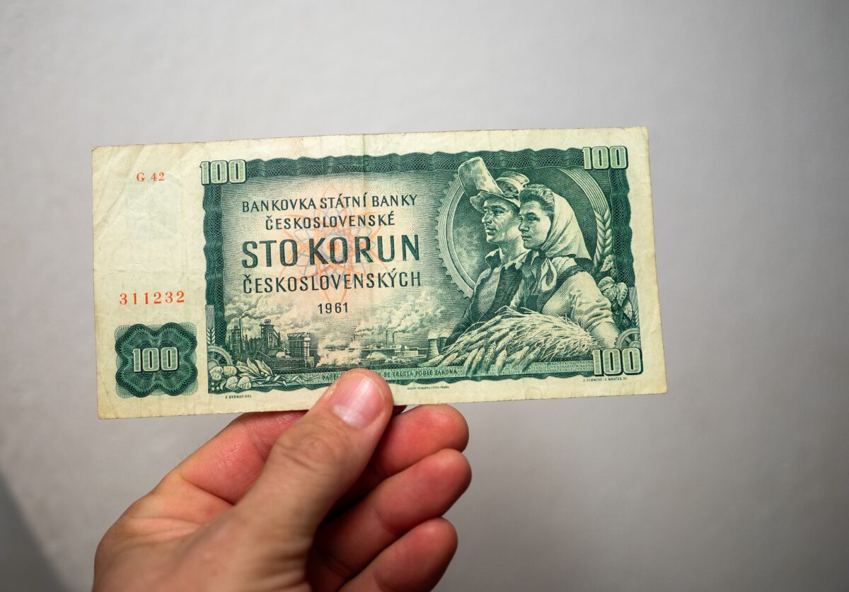 stará československá bankovka