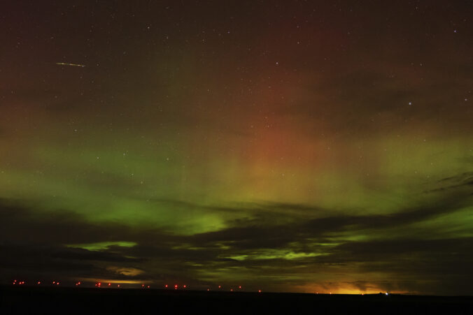hory krajina aurora borealis polárna žiara