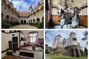 Zámok Žleby vyniká unikátnou zbierkou luxusného nábytku, zbraní, obrazov či vitráží