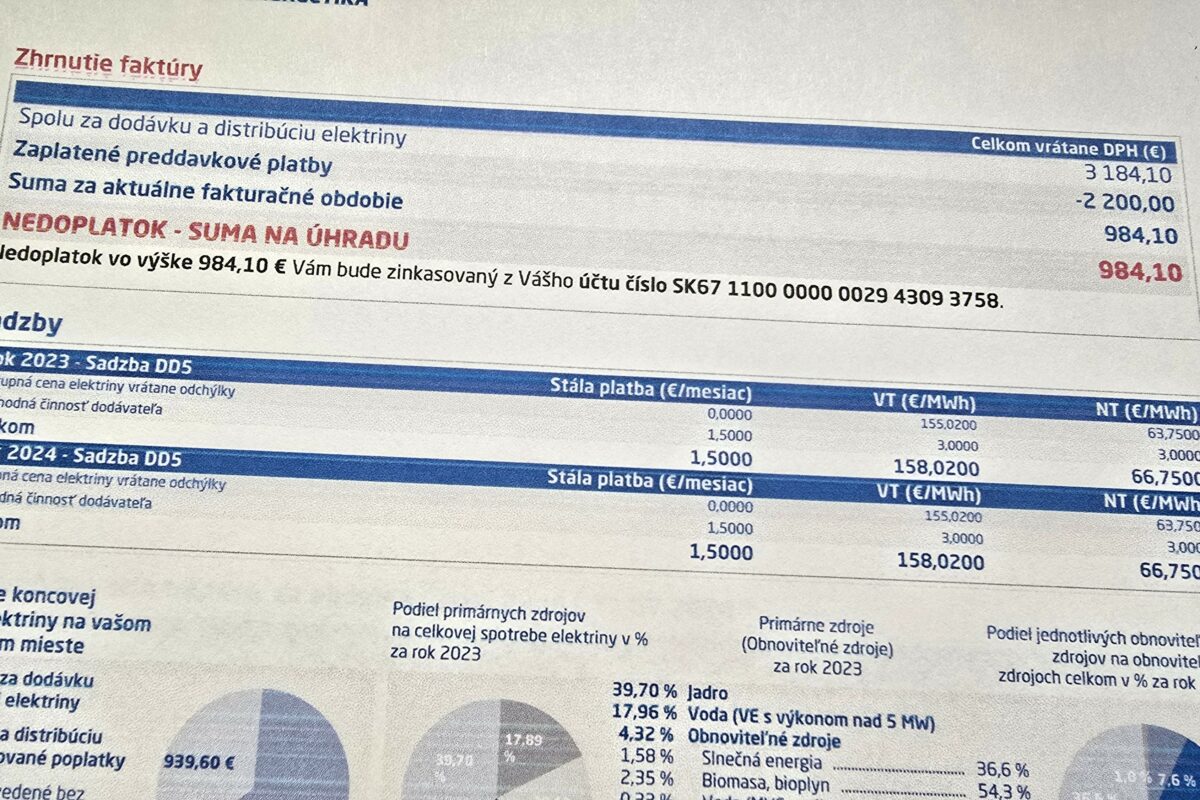 Nedoplatok za elektrinu