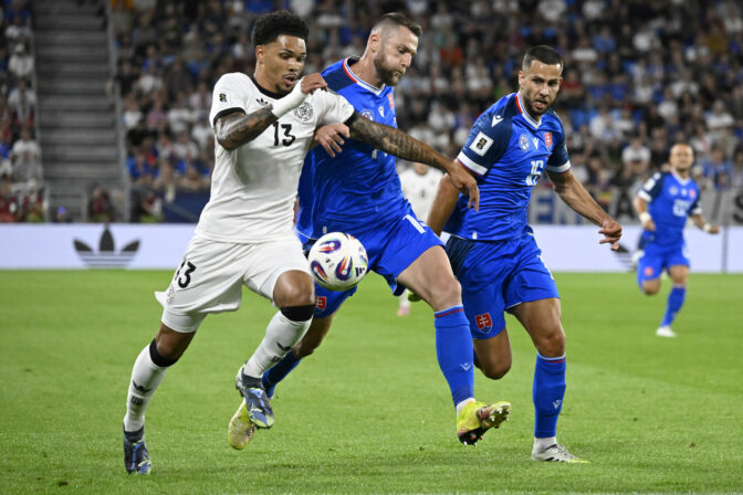 Zápas Slovensko - Nemecko (futbal - kvalifikácia o postup na MS vo futbale 2026)