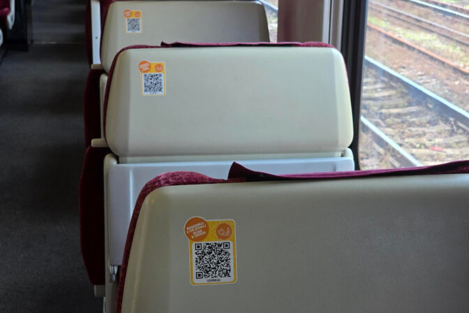 ZSSK: Menu cez QR kód priamo do 1. triedy