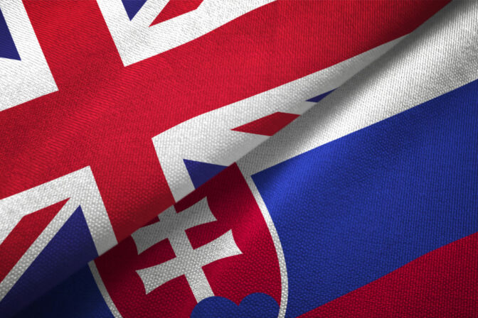 Veľká Británia, Slovensko, vlajka