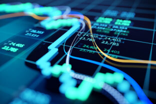 Close Up Image Of A Stock Market Graph