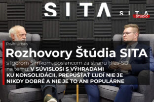 Poslanec Igor Šimko (Hlas SD) počas rozhovoru pre agentúru SITA.