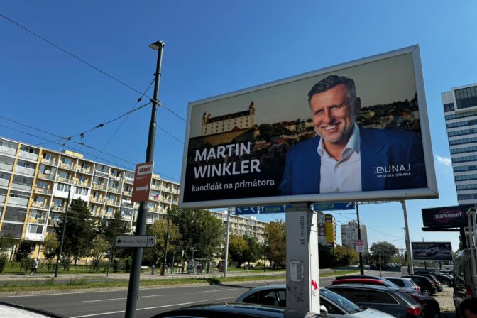 Kandidát na bratislavského primátora Martin Winkler spustil bilbordovú kampaň.