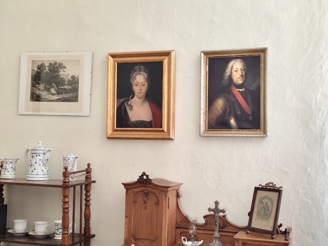 Princeznina prvorodená dcéra Kristína a Sofiin prvý manžel rmarkgróf Georg Wilhelm z Brandenburska-Bayreuthu.