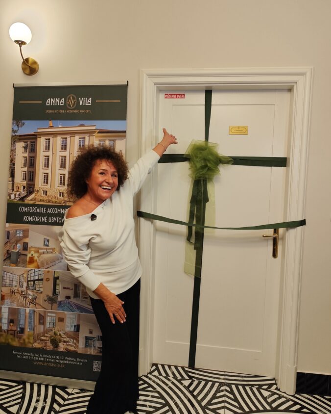 Jitka Zelenková počas slávnostného otvorenia apartmánu U Zelenkových.