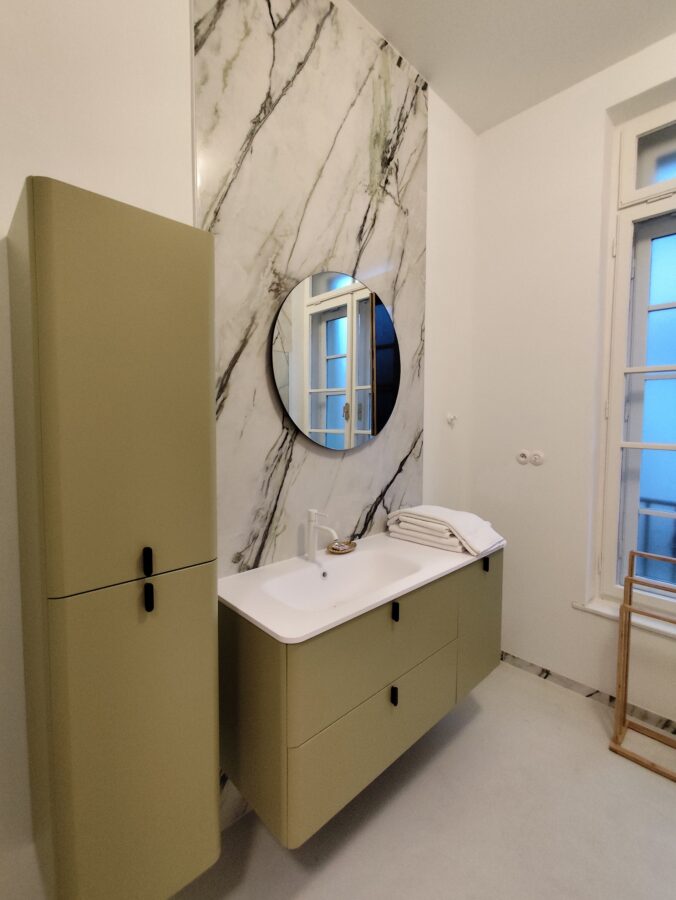 Zrekonštruovaný apartmán, kde Jitka Zelenková bývala v detstve so svojimi rodičmi.