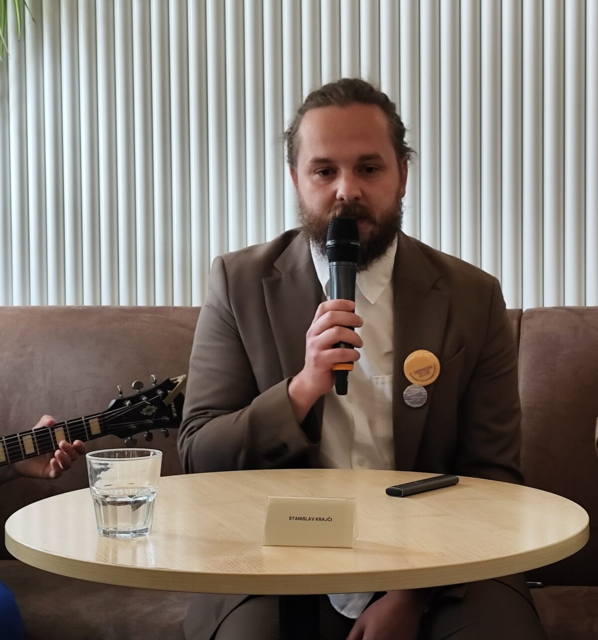 Riaditeľ projektu Trenčín 2026 počas tlačovej konferencie v Bratislave.