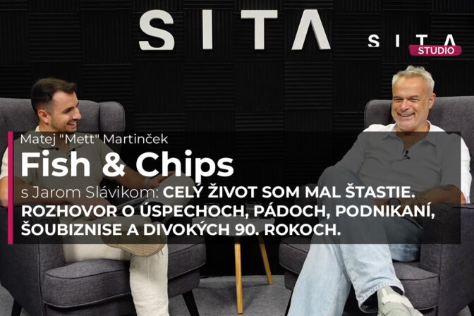 Jaro Slávik počas rozhovoru pre agentúru SITA v podcaste Fish & Chips.