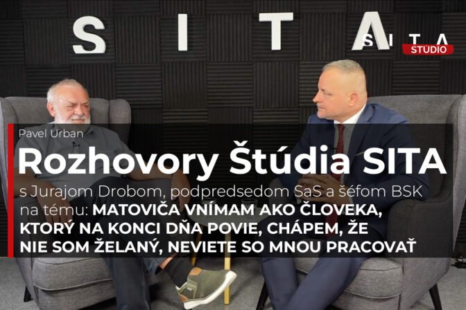 Juraj Droba počas rozhovoru pre agentúru SITA.