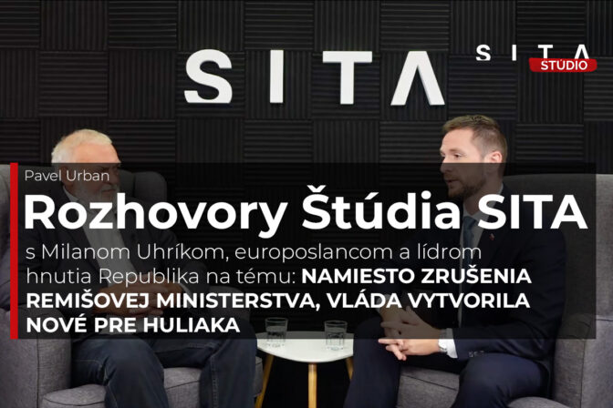 Líder hnutia Republika a europoslanec Milan Uhrík v rozhovore pre agentúru SITA.