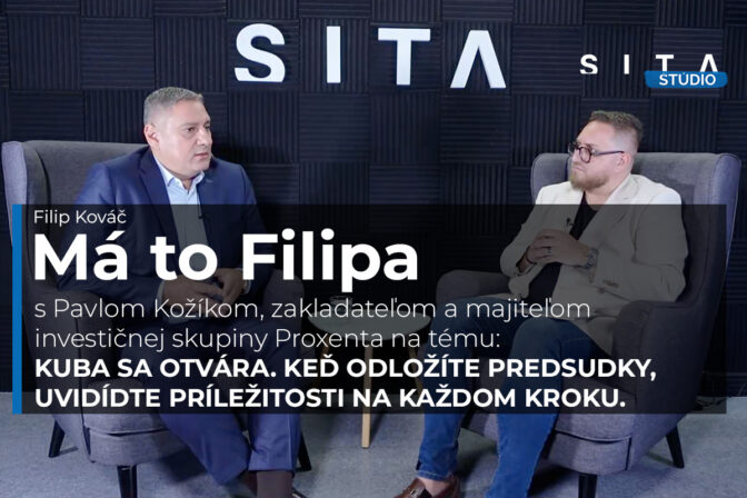 Pavol Kožík (Proxenta) počas rozhovoru pre agentúru SITA v podcaste Má to Filipa počas natáčania v Štúdiu SITA