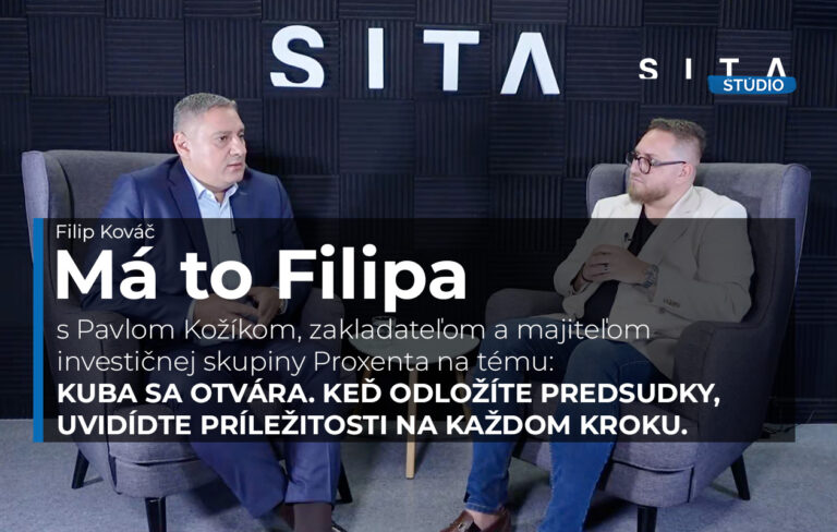 Pavol Kožík (Proxenta) počas rozhovoru pre agentúru SITA v podcaste Má to Filipa počas natáčania v Štúdiu SITA