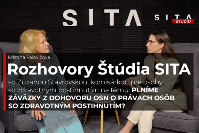 Komisárka Zuzana Stavrovská počas rozhovoru pre agentúru SITA.