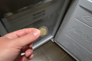 vložte do mrazničky mincu