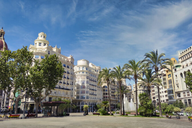 Mascleta square and Valencia City Council