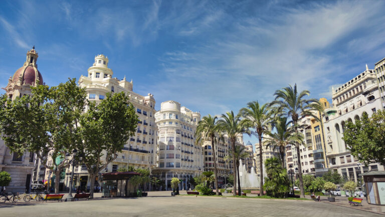 Mascleta square and Valencia City Council