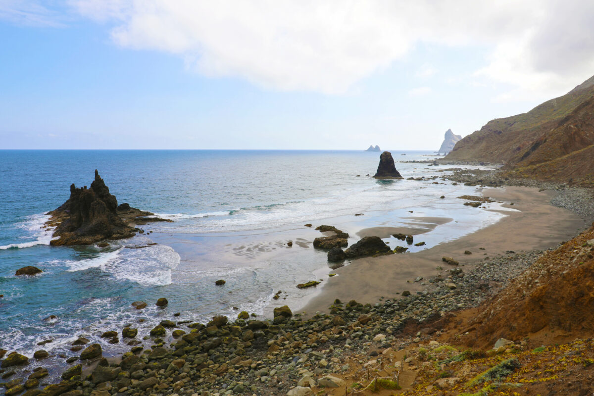 Playa De Benijo Beautiful Beach With Black Sand In Tenerife
