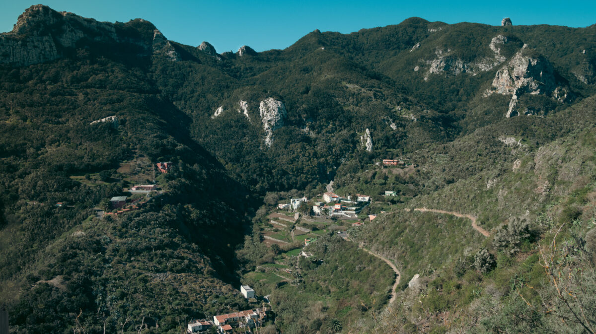 Chamorga village in the ravine valley