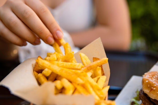 Hranolky, fast food