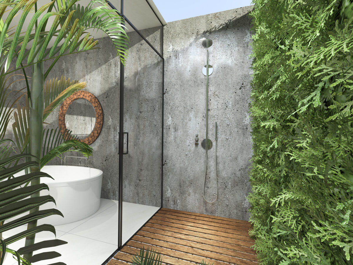 Modern Tropical Bathroom