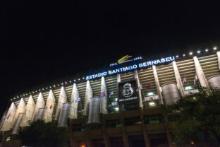 Match day in Santiago Bernabeu stadium