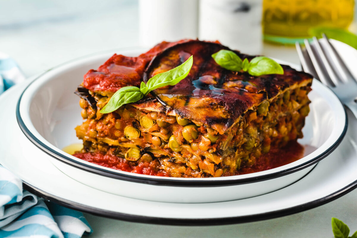 šošovicové lasagne
