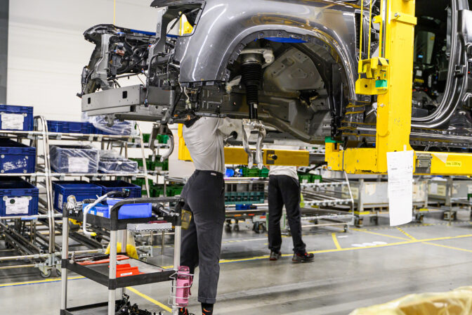 Výroba v závode Jaguar Land Rover v Nitre.