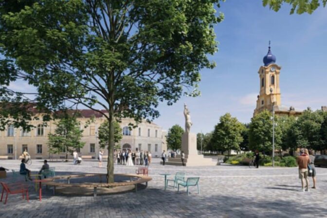 Vizualizácia, Námestie republiky, Sereď