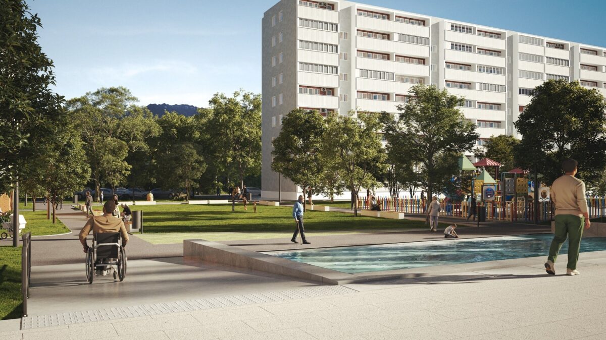 Revitalizácia okolia Domu služieb v Dúbravke