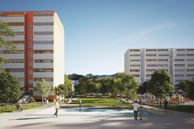 Revitalizácia okolia Domu služieb v Dúbravke