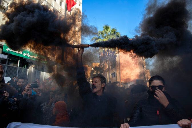 APTOPIX Tunisia Protests