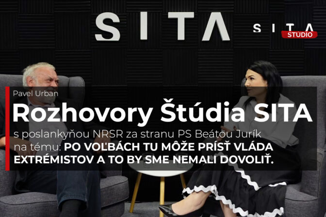 Beáta Jurík, poslankyňa NRSR za stranu PS v rozhovore s Pavelom Urbanom v Štúdiu SITA.