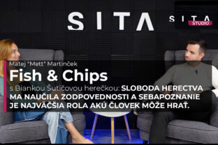 Bianka Šutičová, herečka v rozhovore s Matejom Martinčekom počas natáčania video podcastu Štúdia SITA - Fish&Chips