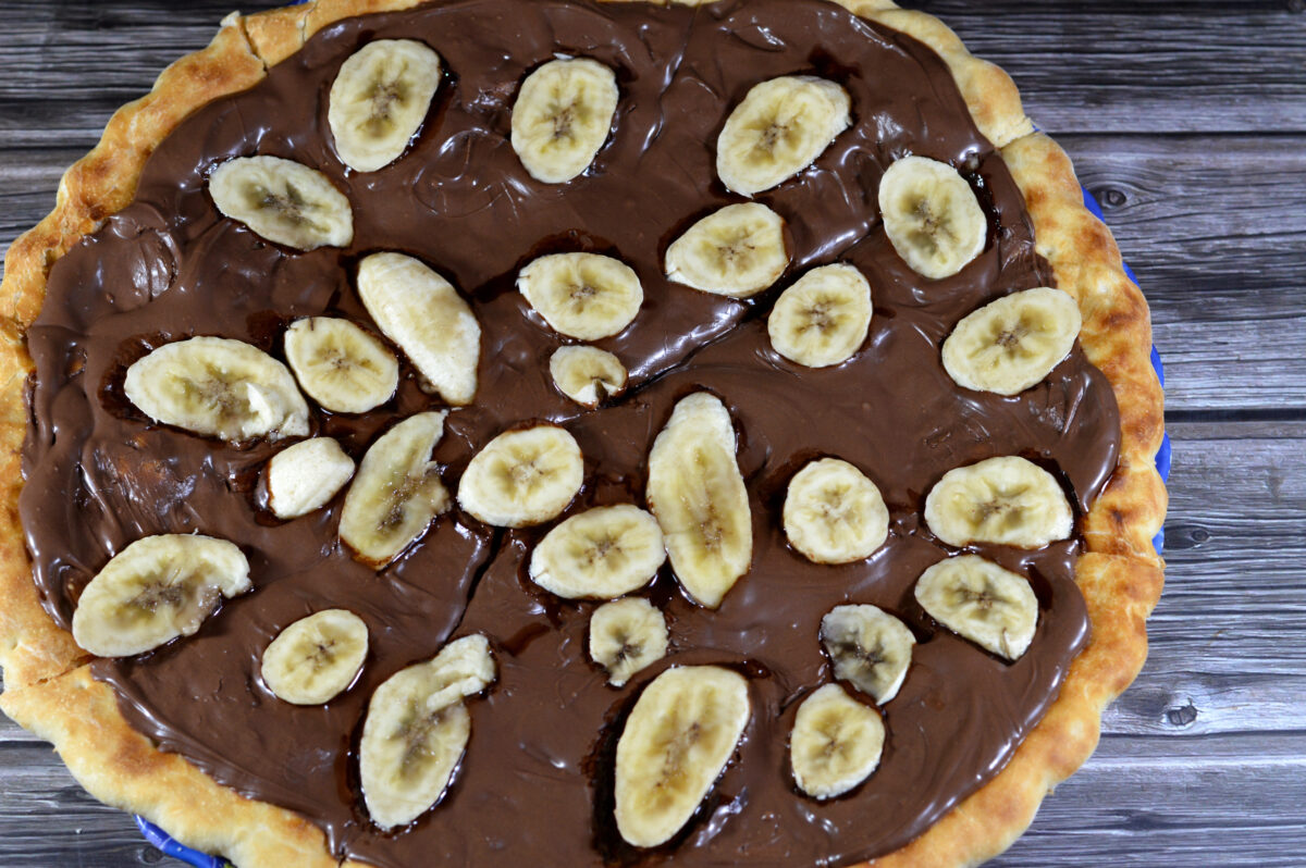 banánovo-nutellový koláč